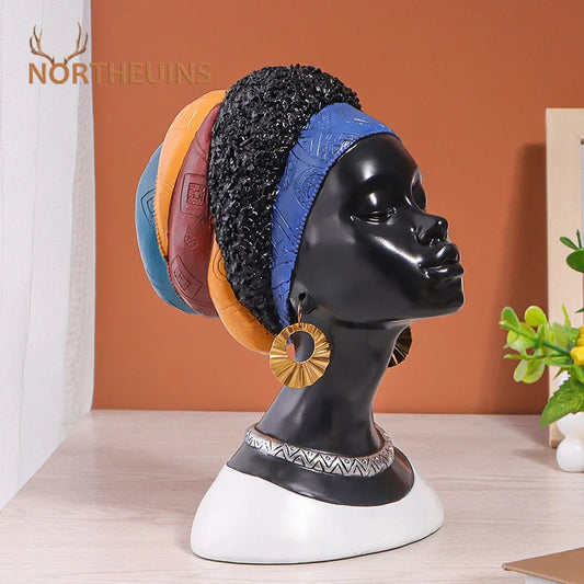 African Women head. Resin figurine, Ornament, statue.